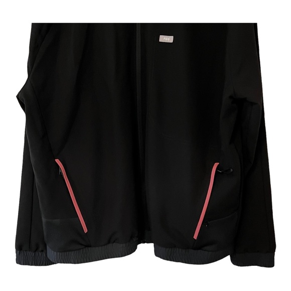 Figs Technical Collection Jacket Front Zip Black with Pink Detail XXL - Picture 6 of 15